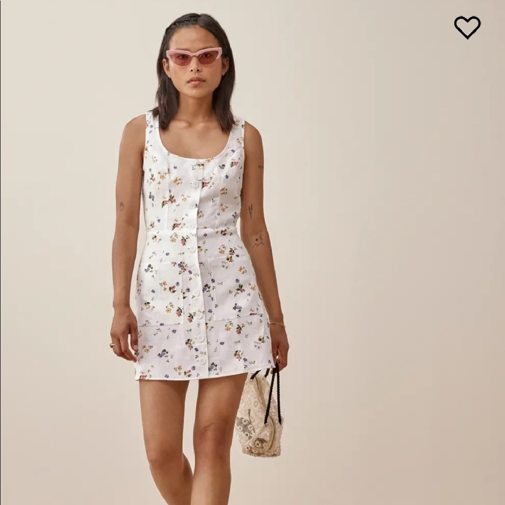 Reformation Jill Dress Orchard Linen Size 4 NWT